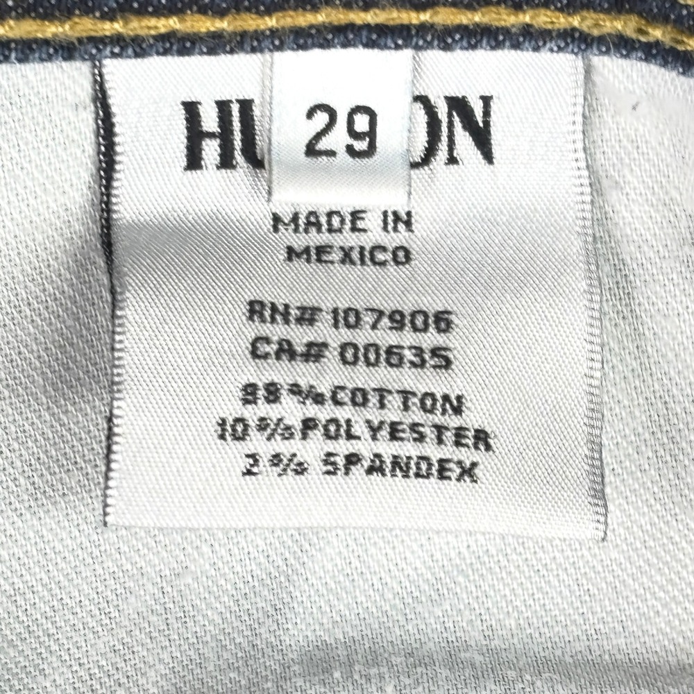 Hudson Jeans Women 29 Blue Straight Leg Double Button Flap Pocket Denim Pants - Picture 5 of 7